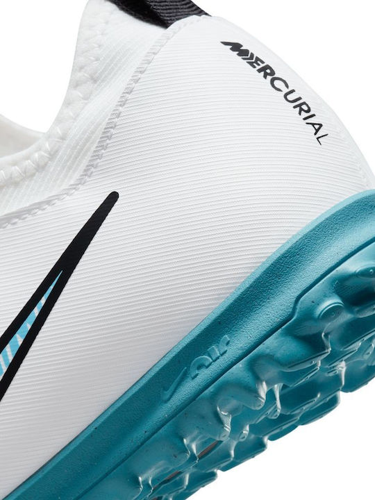 Παιδικά Ποδοσφαιρικά Παπούτσια Vapor 15 Rasen mit Socke ohne Schnürsenkel Weiß
