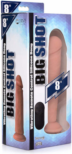 Curve Toys Realistic Vibrator with Remote Control 21.5cm Skin
