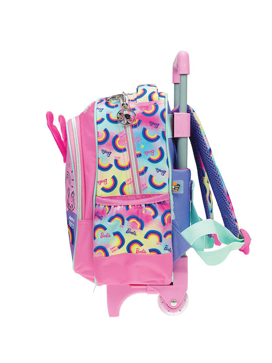 Gim Barbie Cutie Reveal School Bag Trolley Kindergarten Pink With Water Bottle Holder 12 Litre 2023