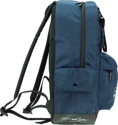 Maui & Sons Schulranzen Rucksack Junior High-High School Navy Blue