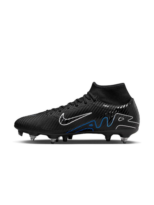 Nike Zoom Mercurial Superfly 9 Academy SG-Pro Χαμηλά Ποδοσφαιρικά Παπούτσια με Τάπες Μαύρα
