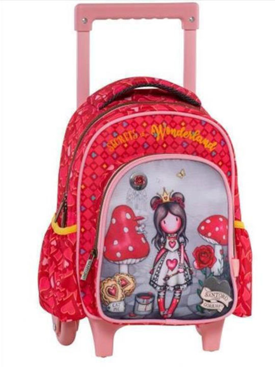 Graffiti Gorjuss School Bag Trolley Kindergarten in Red color