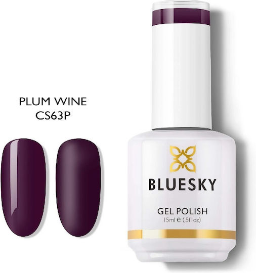 Bluesky CS Ημιμόνιμο Βερνίκι Νυχιών Plum Wine 63P 15ml
