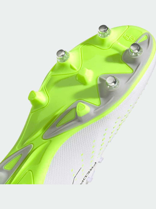 adidas Predator Accuracy.3 Football Shoes with Cleats Cloud White / Core Black / Lucid Lemon