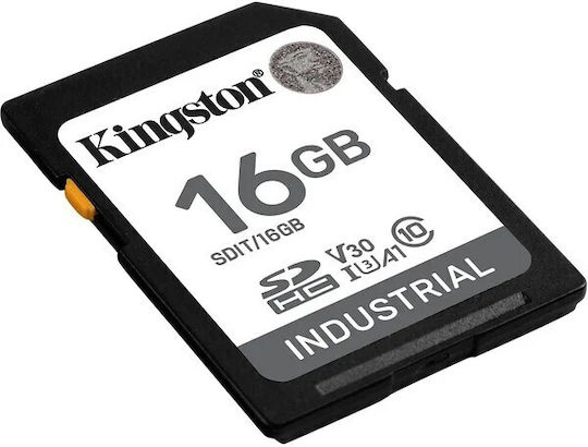 Kingston Индустриална SDHC 16GB U1 V10 A1 UHS-I 100MB/s