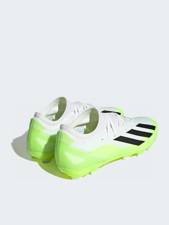 adidas X Crazyfast.3 Football Shoes with Cleats Cloud White / Core Black / Lucid Lemon