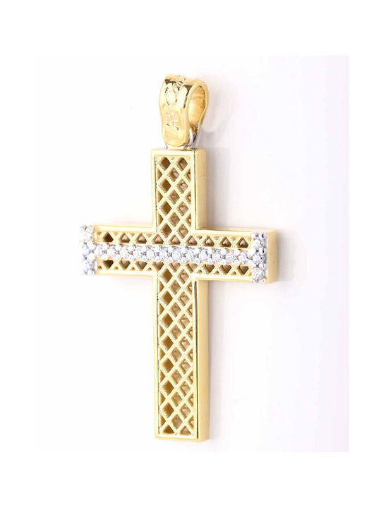 Fa Cad'oro Gold Kreuz 14K mit Kette