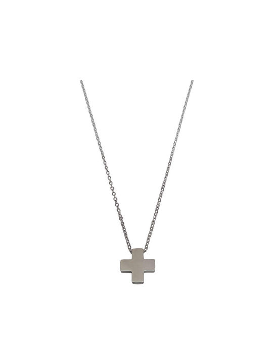 One Men's Cross from Steel with Chain