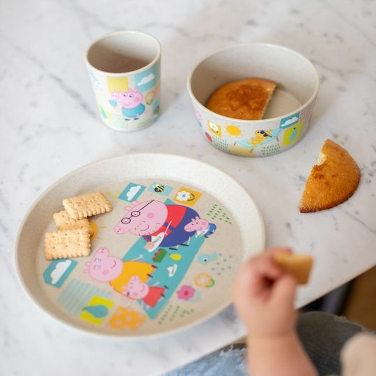 Koziol Σετ Φαγητού Peppa Pig από Μελαμίνη Μπεζ 3τμχ για 6+ μηνών