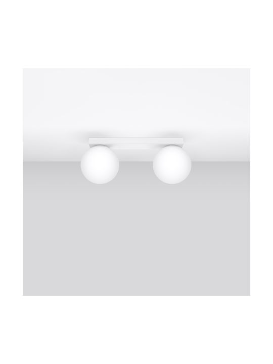 Sollux Ceiling Mount Light 32cm White with Socket G9