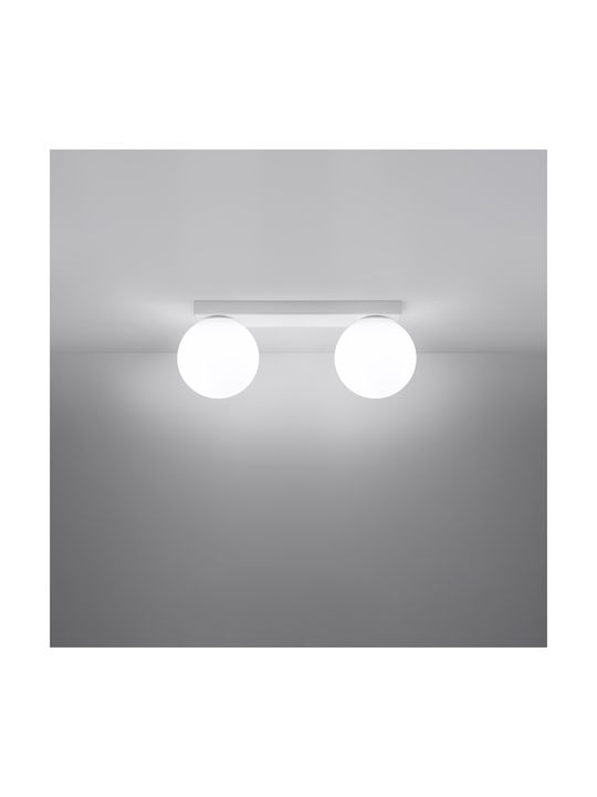 Sollux Ceiling Mount Light 32cm White with Socket G9