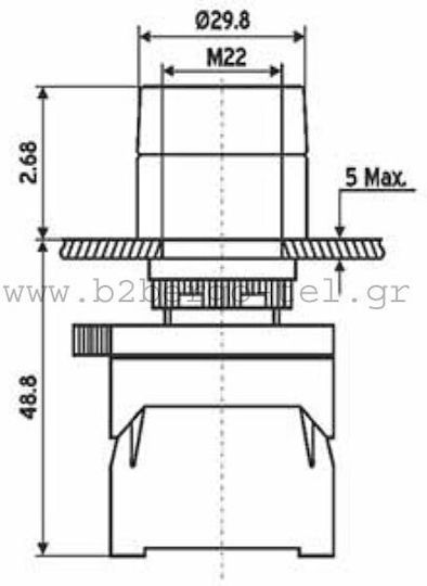 Xindali SDL16-EKL261 Превключвател Ротационен с осветление Φ22 Син 1бр
