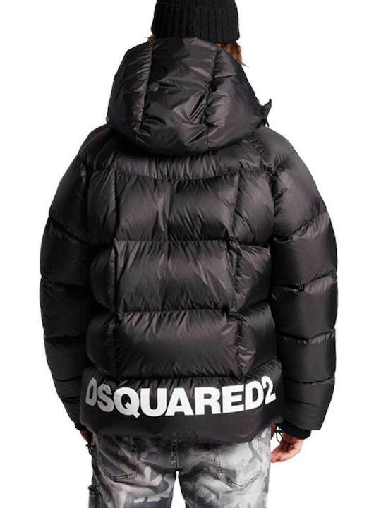 Dsquared2 Herren Winter Jacke Puffer Schwarz