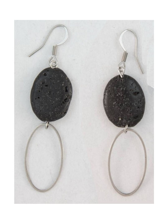 Tatu Moyo Earrings Pendants made of Silver with Stones