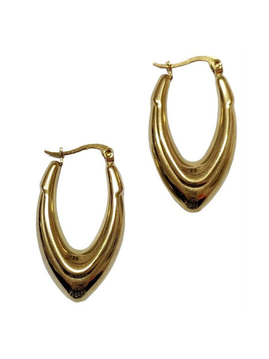 Tatu Moyo Earrings Hoops made of Steel Gold Plated