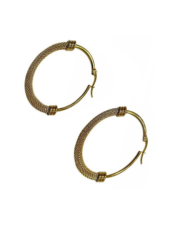 Tatu Moyo Earrings Hoops made of Steel Gold Plated