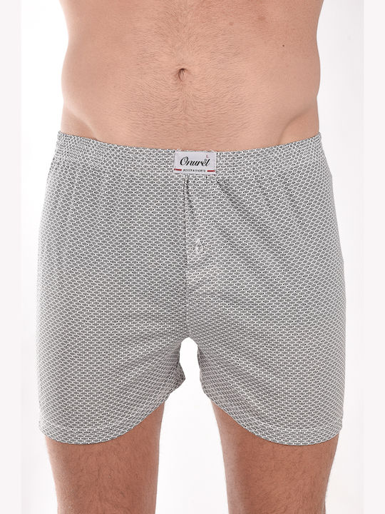 Onurel Herren Boxershorts Gray mit Mustern 2Packung