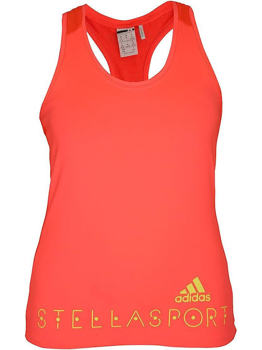 Adidas Stellasport Sport Logo Tank Women's Athletic Blouse Sleeveless Pink