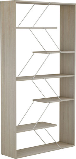 Bookcase Tars Sonoma - White 84x24x157cm