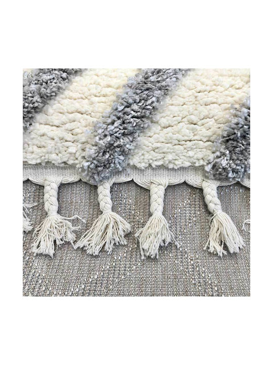 Koulis Carpets Thick Thick 826 Rug Rectangular Shaggy Grey - Cream