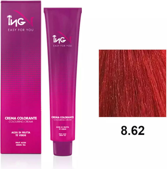 ING Cremă De Vopsire Cu Acizi Din Fructe Vopsea De Păr 8.62 Blond Deschis Roșu Irizat 100ml