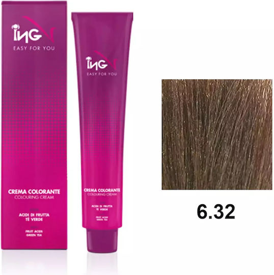 ING Cremă De Vopsit Cu Acizi Din Fructe Vopsea De Păr 6.32 Blond Închis Bej 100ml