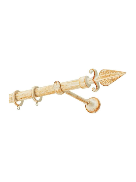 Zogometal Металик Корниз Rustique Collection Φ25мм 300бр Крем патина мед