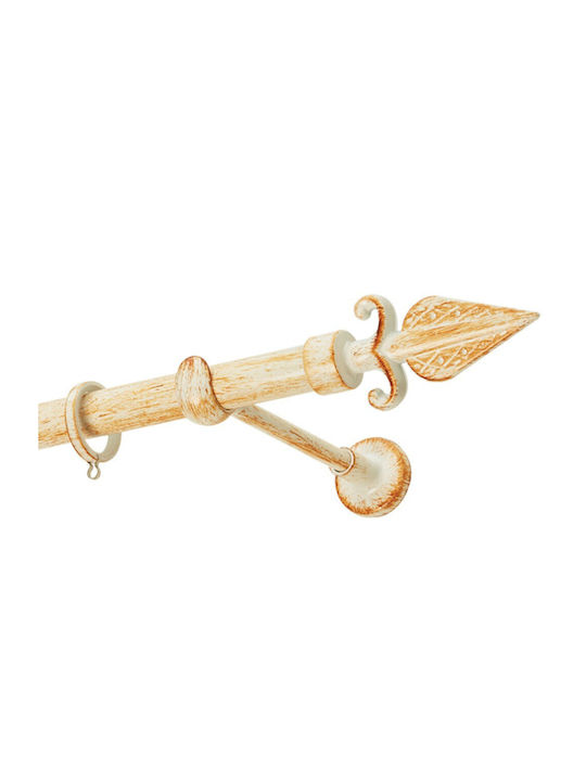 Zogometal Металик Корниз Rustique Collection Φ25мм 300бр Крем патина мед