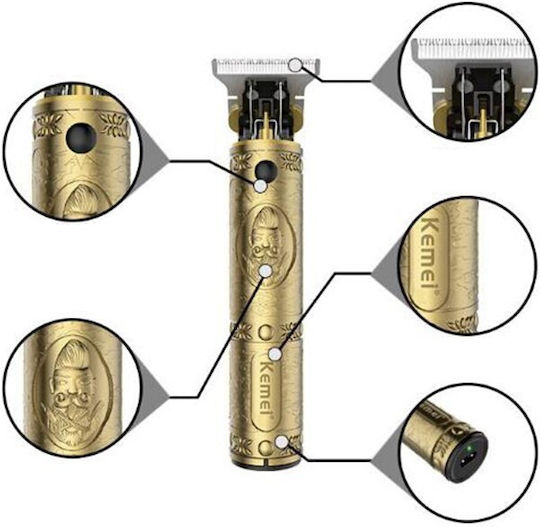 Kemei Rechargeable Hair Clipper Gold KM-700B