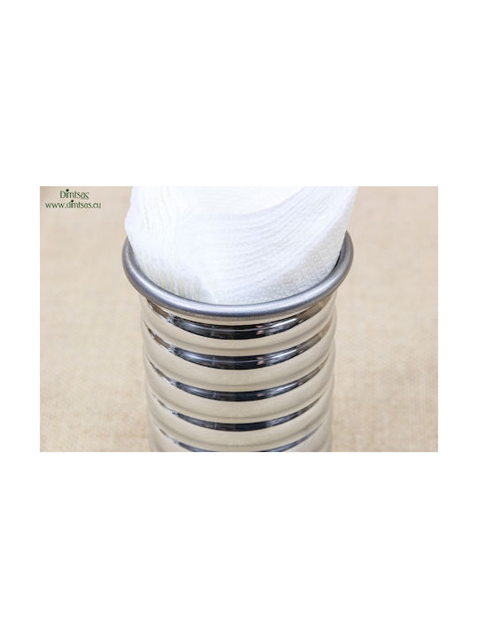 Metallic Napkin Holder Silver 7.2x7.2cm DISM0119