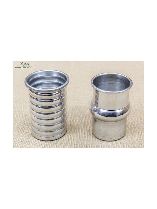 Metallic Napkin Holder Silver 7.2x7.2cm DISM0118