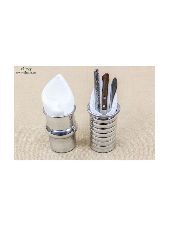 Metallic Napkin Holder Silver 7.2x7.2cm DISM0118