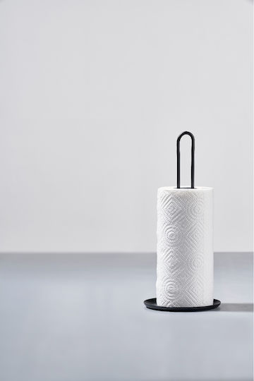 Zone Denmark Metallic Paper Towel Holder Black 5x14.5x32cm 330464-BLACK