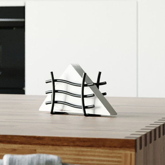 Tekno-Tel Serviettenhalter Schwarz 17x9x11cm