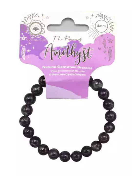Damen Armband Amethyst 8mm aus Kabel 8cm