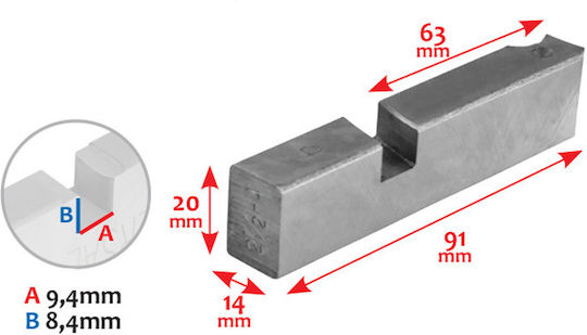Bulle ΤΤ-100/R-HSS Misc Tool Supplies Elektro-Schraubendreher-Messer 1/2"&3/4"