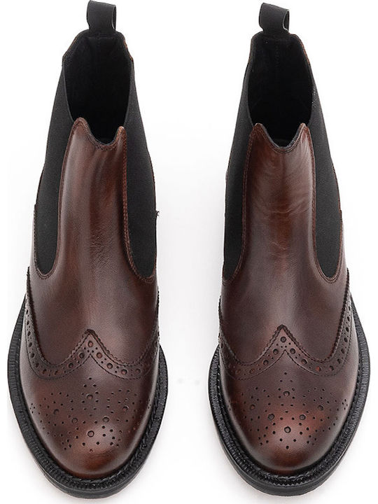 Leather Women's Chelsea Boots Brown