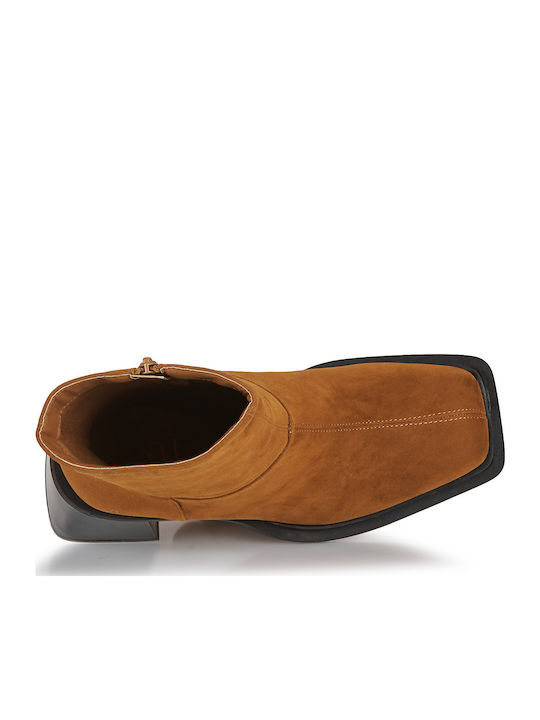 Leder Stiefeletten Damen Braun