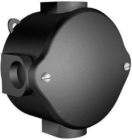 Elvhx Surface-Mounted Electrical Box Branching in Black Color 2302