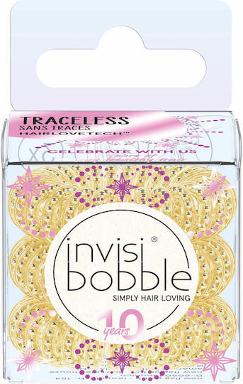 Invisibobble Original Time to Shine Gold Rush Spirală Elastice Auriu 3buc