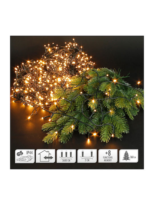 1800 Lights LED 36m. Warm White in String JK Home Decoration