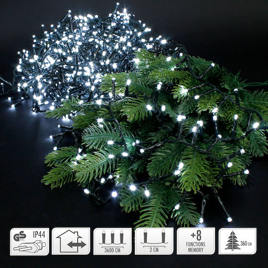 1800 Λαμπάκια LED 36μ. Ψυχρό Λευκό σε Σειρά
