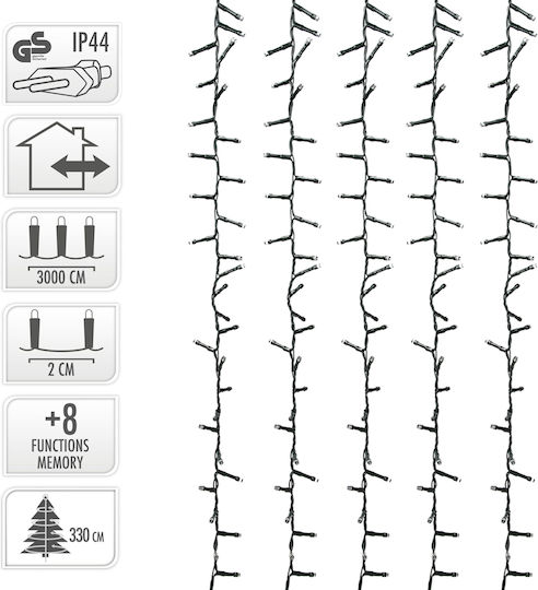 1500 Светлини LED 30m. Топъл бял тип Лента 1бр