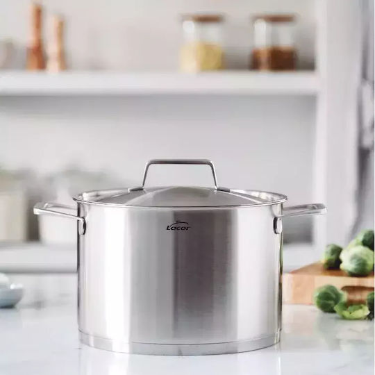 Lacor Foodie Inoxidabilă Aparat de gătit sub presiune Cu Capacitatea 8lt cu Diametru 26cm.