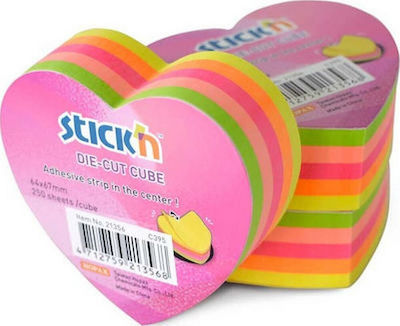 Stick'N Post-it Notes Pad Heart Shaped Multicolour 7x7cm