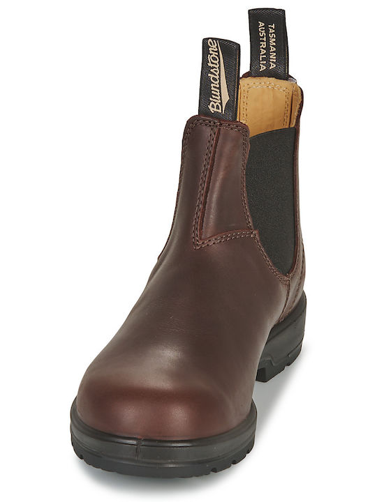 Damen Chelsea Stiefeletten Burgundisch
