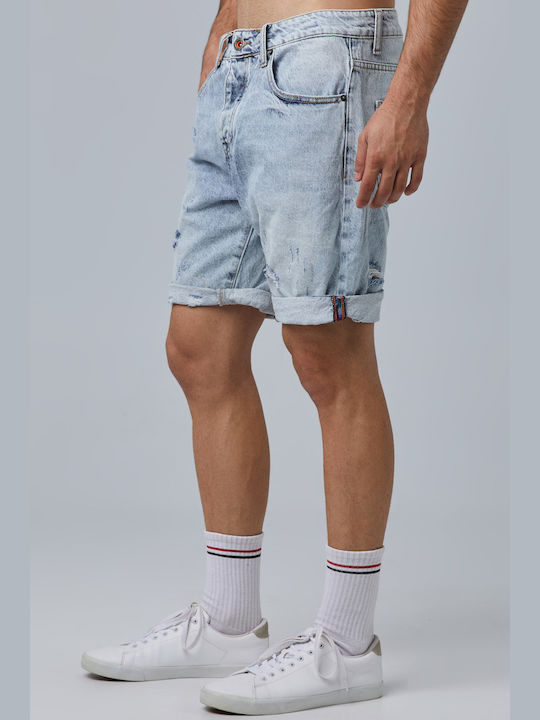 Aristoteli Bitsiani Herrenshorts Jeans Hellblau