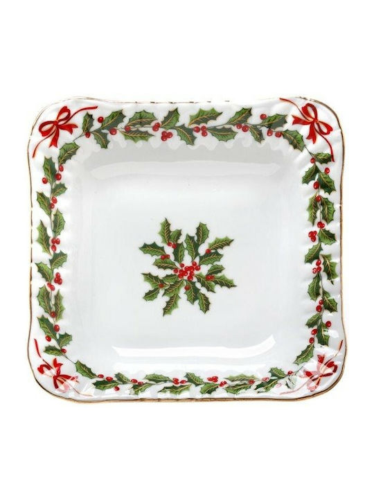 Cryspo Trio Christmas Platter Porcelain White L17xH17cm 1pcs