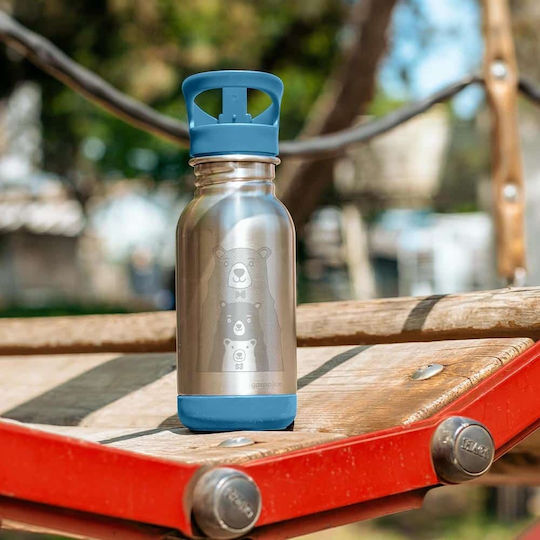 Gaspajoe Loopy Bears Παιδικό Παγούρι Σιλικόνης Non Spill 400ml