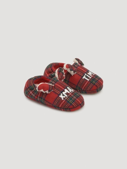 Ysabel Mora Closed-Toe Women's Slippers with Fur Red